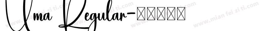 Uma Regular字体转换
